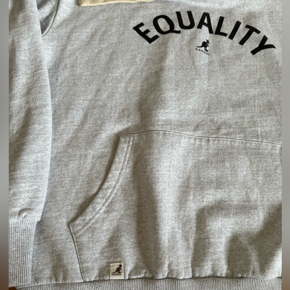 Men’s Grey Kangol Equality Hoodie - Picture 3 of 5